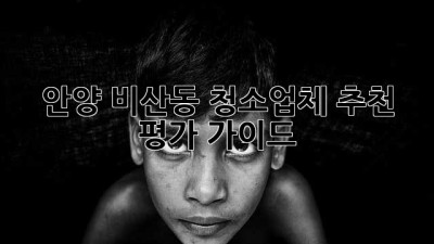 안양 비산동 청소업체 추천 & 평가 가이드