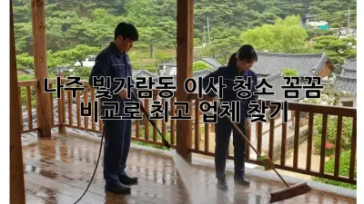 나주 빛가람동 이사 청소: 꼼꼼 비교로 최고 업체 찾기